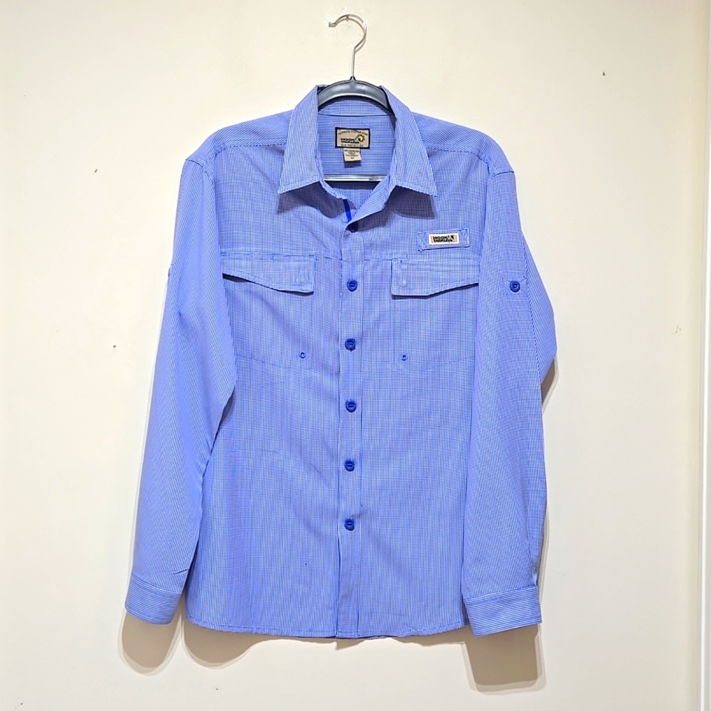Hook & Tackle Men's Long Sleeve  Button Down Fishing Shirt